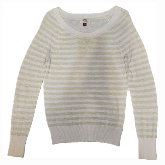lei Sweaters - Vintage l.e.i. Striped, Foil Sweater - Juniors Medium